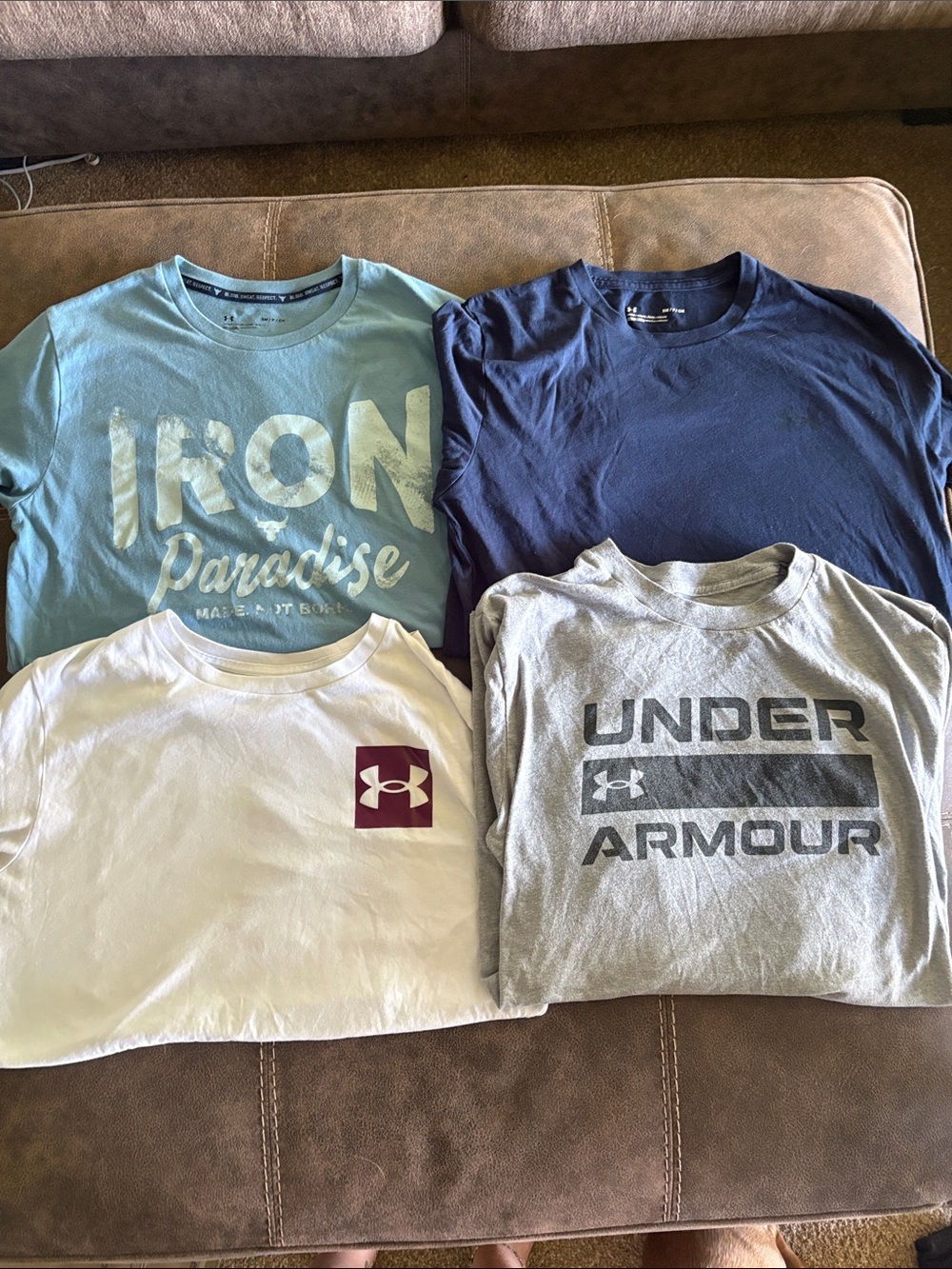 Under Armour Men’s Tee Lot - Light Blue, Navy, White, Gray